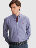 BLUE REGULAR FIT MR SHIRT. BLUE
