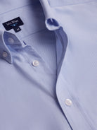 Camisa Algodão Azul Manga Comprida Regular Fit Mr. Blue