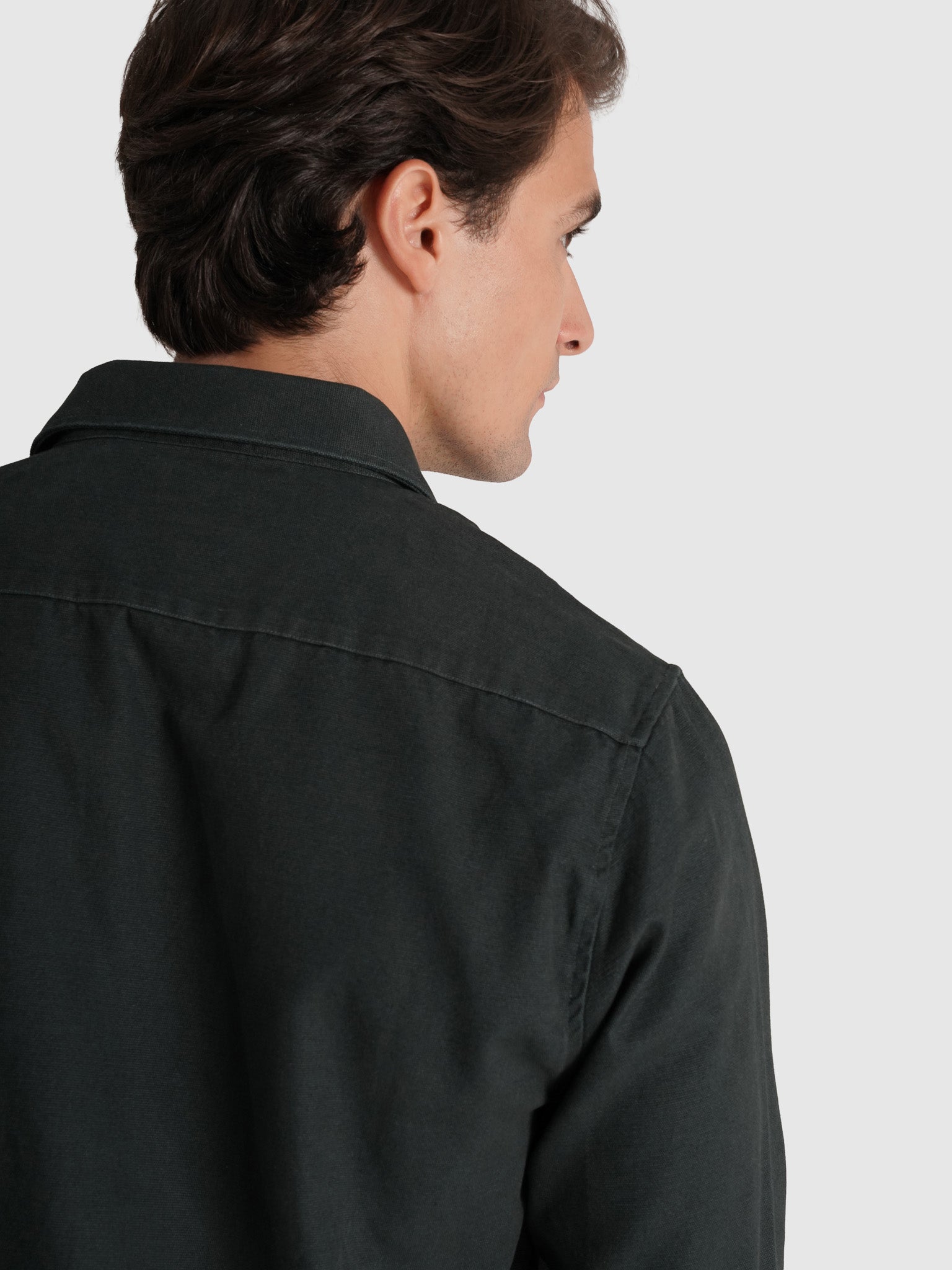 Sobrecamisa Algodão Cinzenta Manga Comprida Regular Fit Mr. Blue