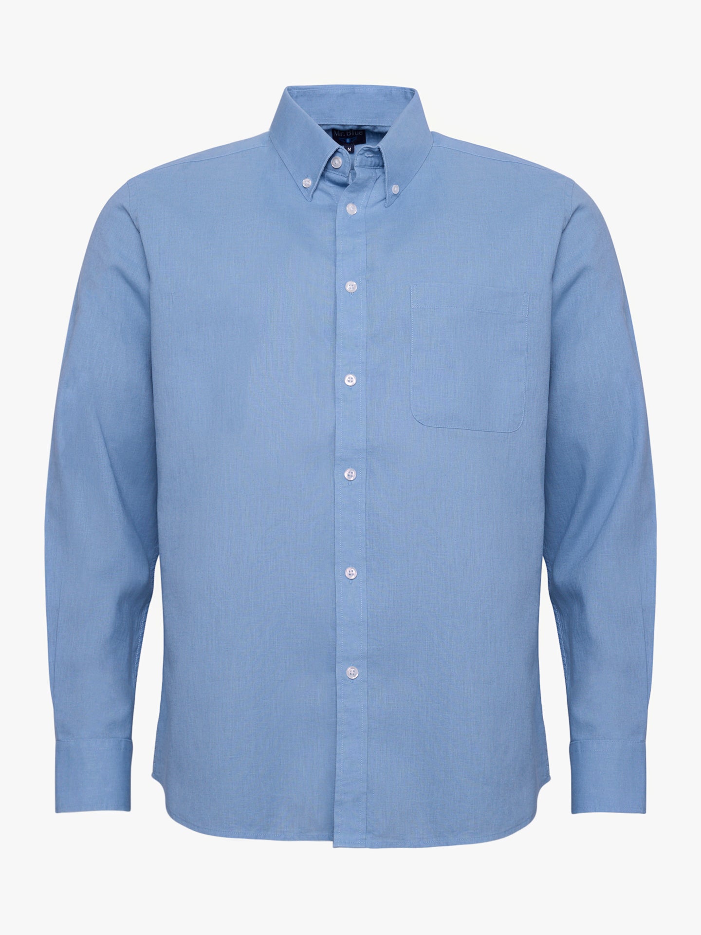 BLUE LINEN SHIRT LONG SLEEVE REGULAR FIT MR. BLUE