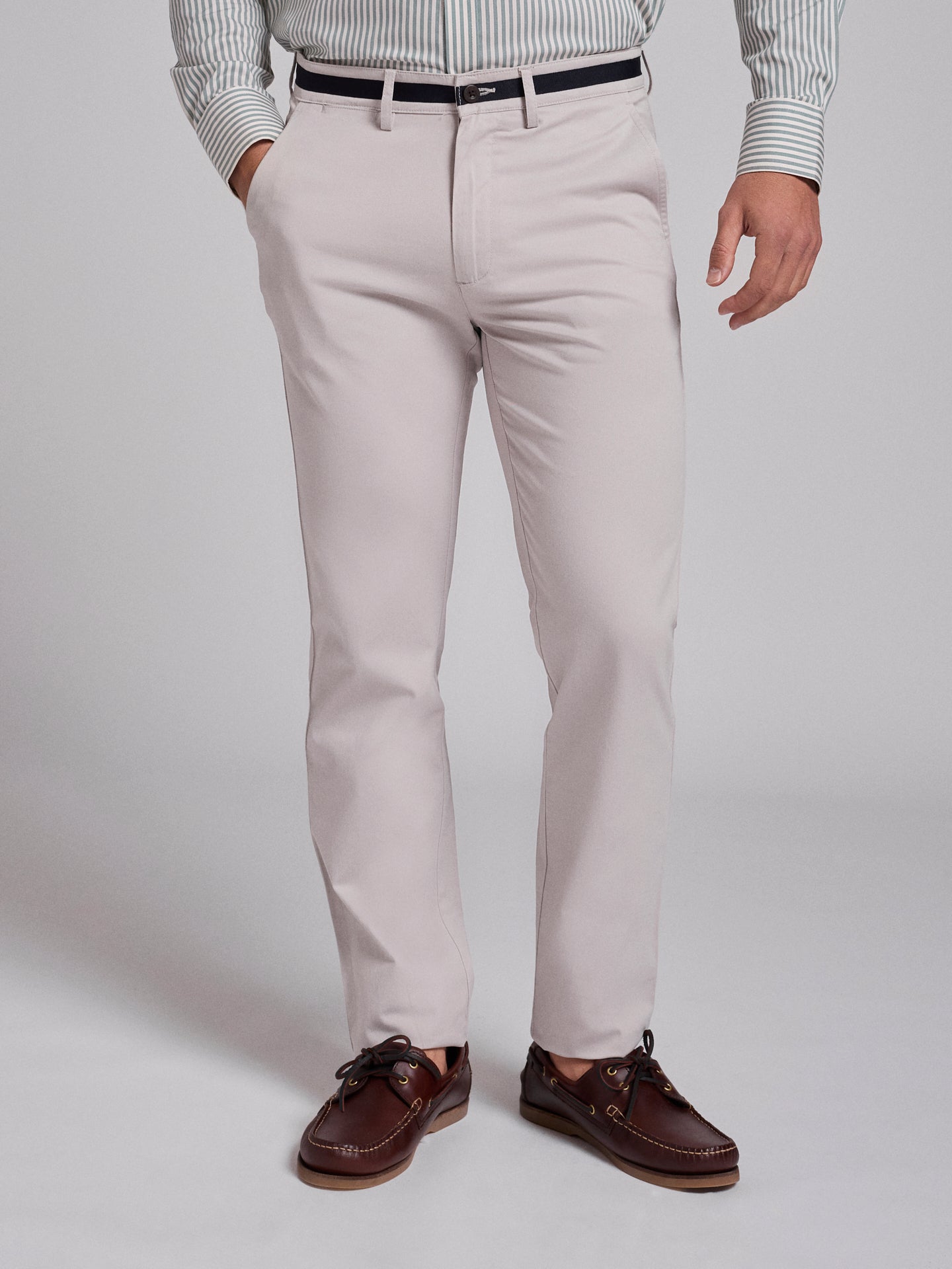 CALÇAS ALGODÃO CINZENTAS REGULAR FIT MR. BLUE