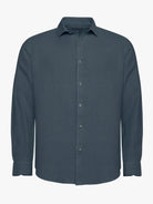 CAMISA LINHO AZUL MANGA COMPRIDA TAILORED FIT MARK BELLUCCI