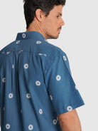 CAMISA AZUL MANGA CURTA REGULAR FIT MR. BLUE