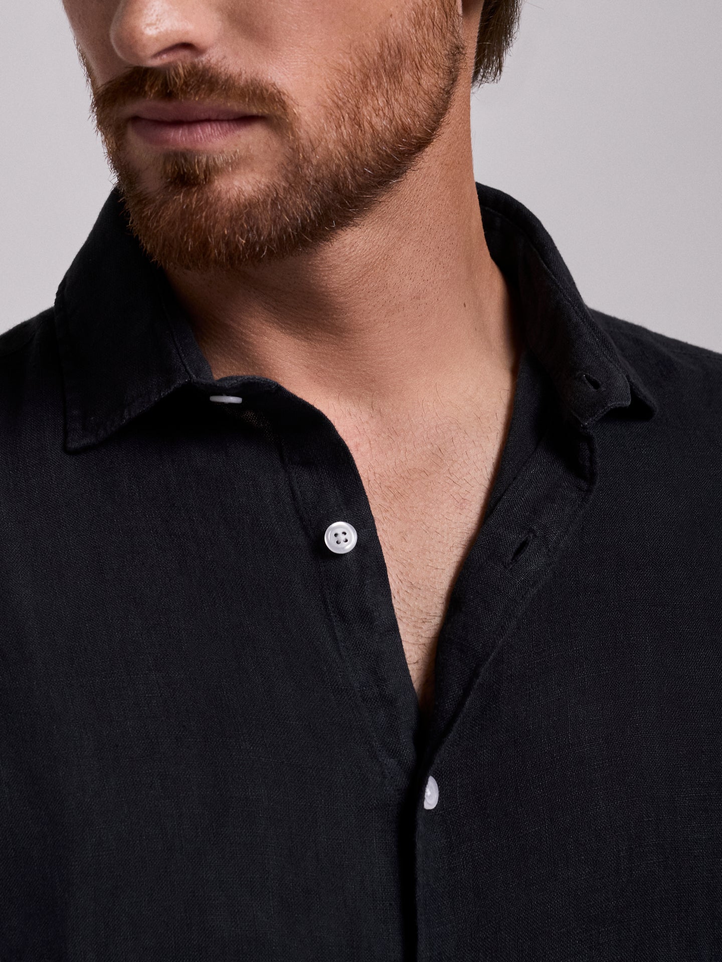 CAMISA LINHO CINZENTA MANGA COMPRIDA TAILORED FIT MARK BELLUCCI