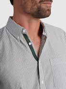 Camisa Algodão Verde Manga Comprida Regular Fit Mr. Blue