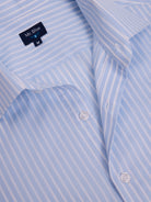 CAMISA ALGODÓN AZUL MANGA LARGA SLIM FIT MR. AZUL