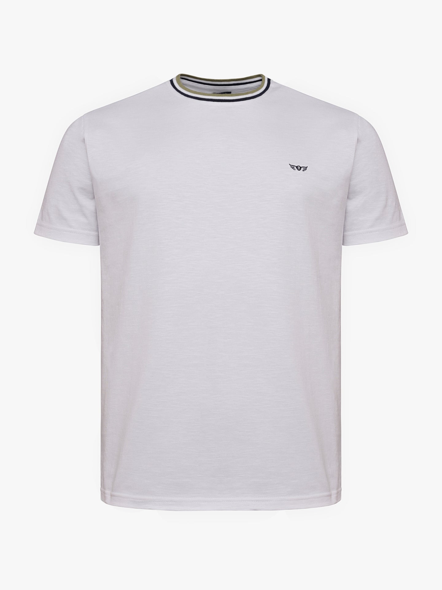 T-SHIRT ALGODÃO BRANCA MANGA CURTA REGULAR FIT MR. BLUE