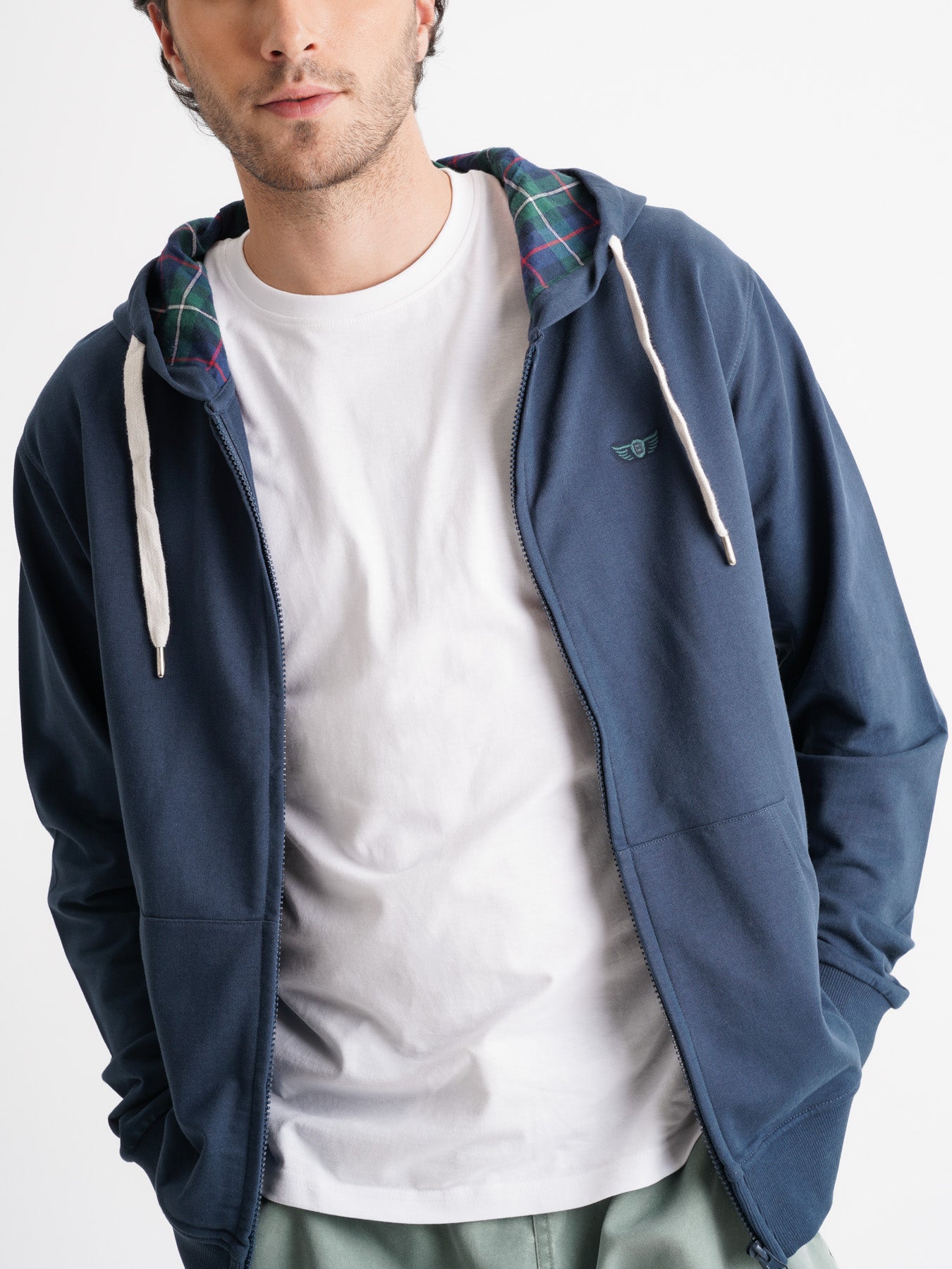 Hoodie Azul Com logo Mr. Blue
