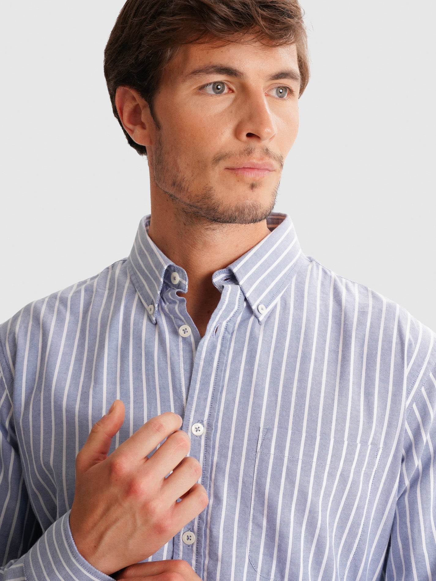 BLUE REGULAR FIT MR SHIRT. BLUE