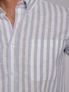 GREEN LINEN SHIRT LONG SLEEVE REGULAR FIT MR. BLUE