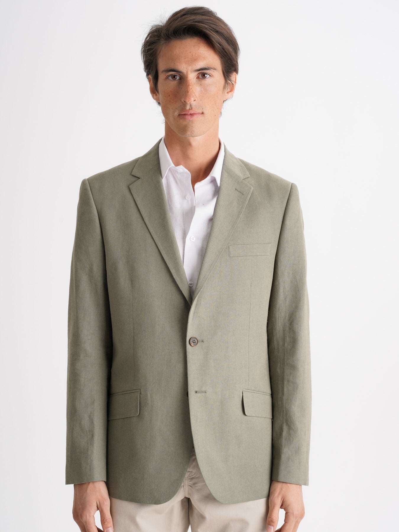 Mr. Blue Green Linen Blazer