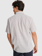 CAMISA CINZENTA MANGA CURTA REGULAR FIT MR. BLUE