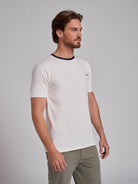 T-SHIRT ALGODÃO BRANCA MANGA CURTA REGULAR FIT MR. BLUE