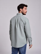 CAMISA ALGODÃO VERDE MANGA COMPRIDA REGULAR FIT MR. BLUE