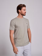 T-SHIRT ALGODÃO VERDE MANGA CURTA REGULAR FIT MR. BLUE