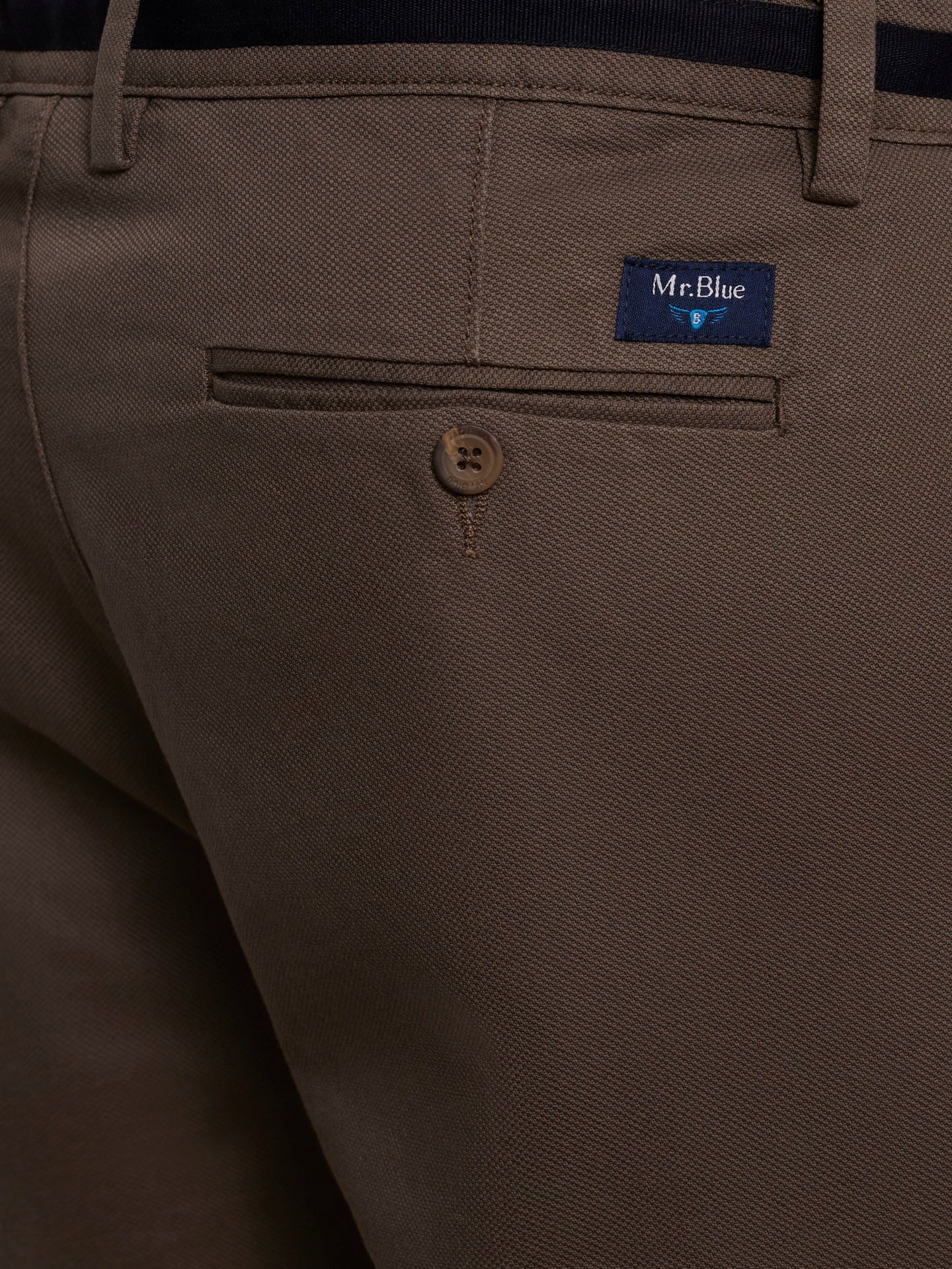 PANTALÓN ESTRUCTURA VERDE SLIM FIT MR. AZUL