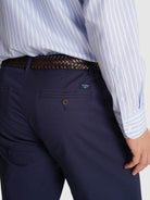 CALÇAS TWILL AZUIS REGULAR FIT MR. BLUE