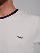 T-SHIRT ALGODÃO BRANCA MANGA CURTA REGULAR FIT MR. BLUE