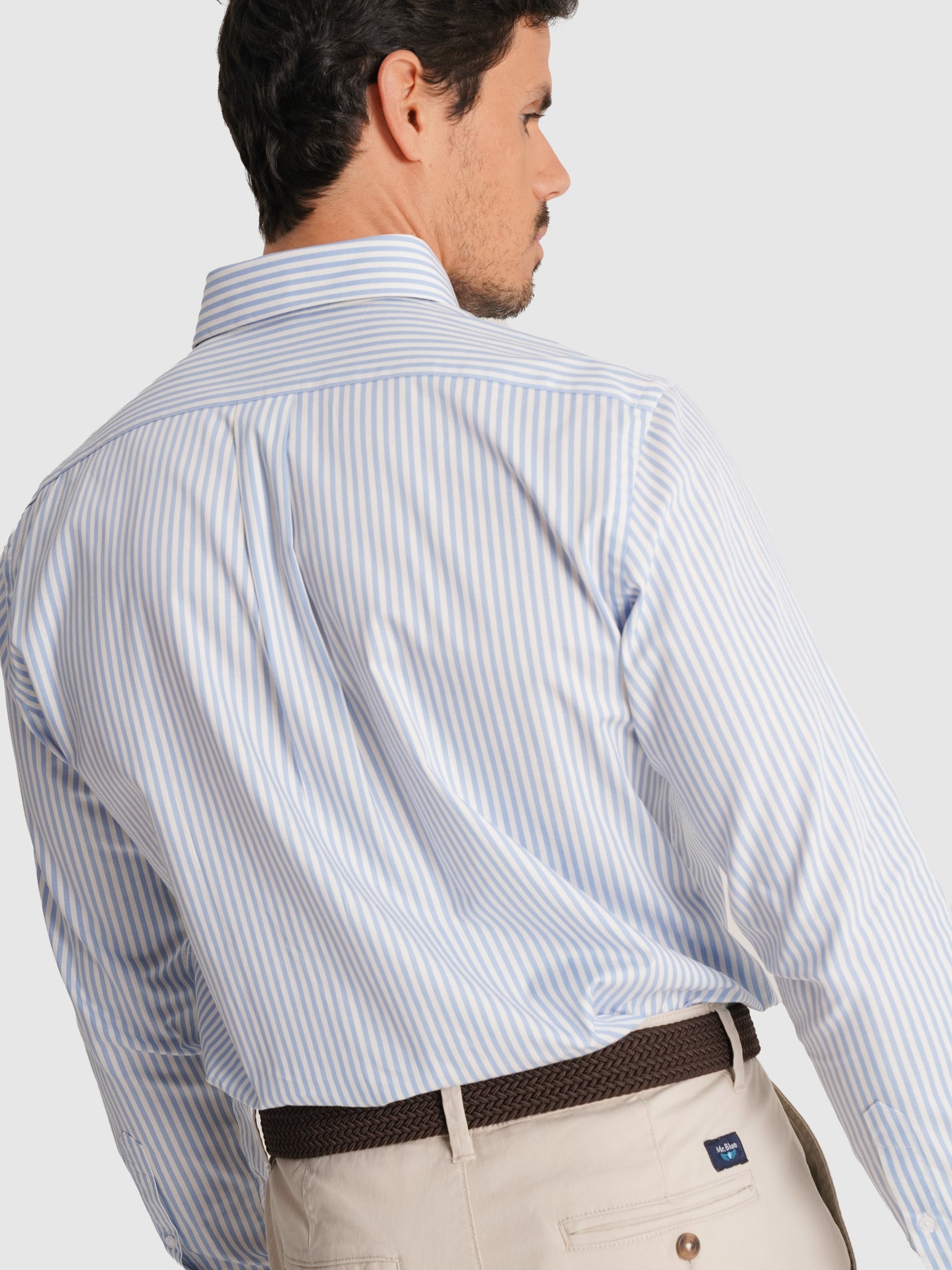 CAMISA TWILL AZUL MANGA COMPRIDA REGULAR FIT MR. BLUE