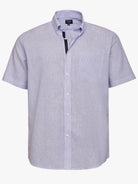 BLUE LINEN SHIRT SHORT SLEEVE REGULAR FIT MR. BLUE