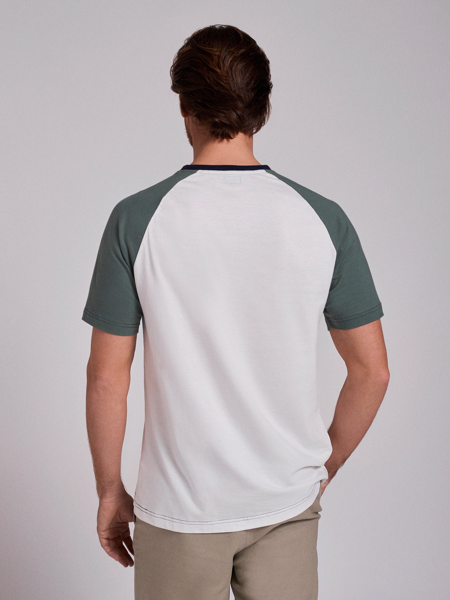 CAMISETA DE ALGODÓN BLANCA MANGA CORTA REGULAR FIT MR. AZUL