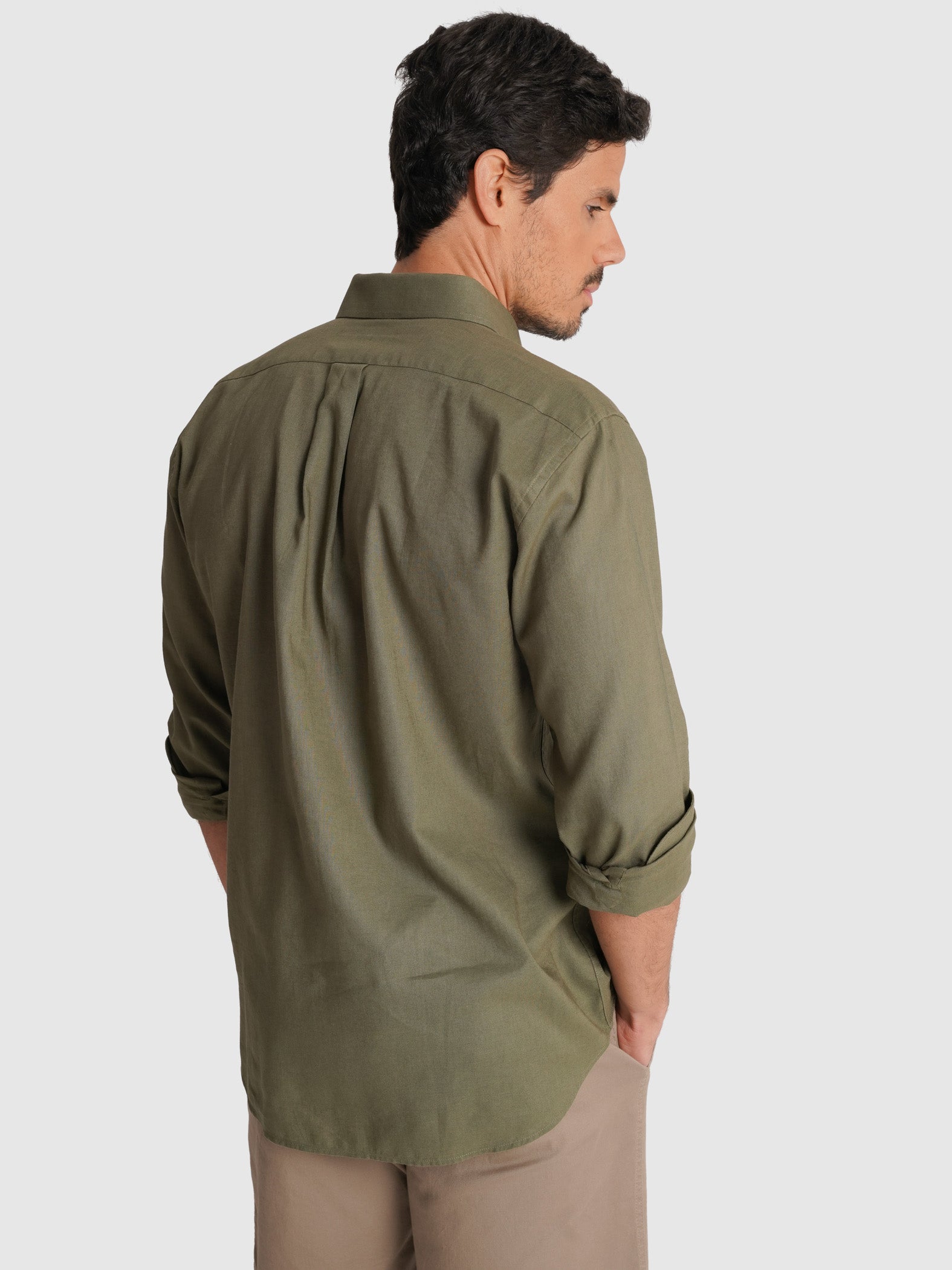 CAMISA VERDE MANGA COMPRIDA REGULAR FIT MR. BLUE