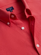 Camisa de corte estándar de lino rosa de Mr. Blue