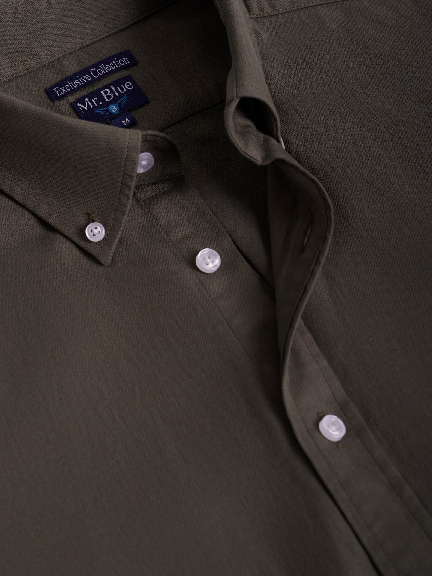 GREEN REGULAR FIT MR SHIRT. BLUE