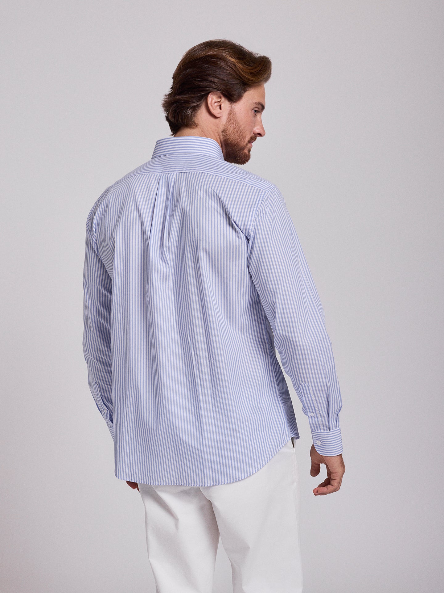BLUE COTTON SHIRT LONG SLEEVE REGULAR FIT MR. BLUE