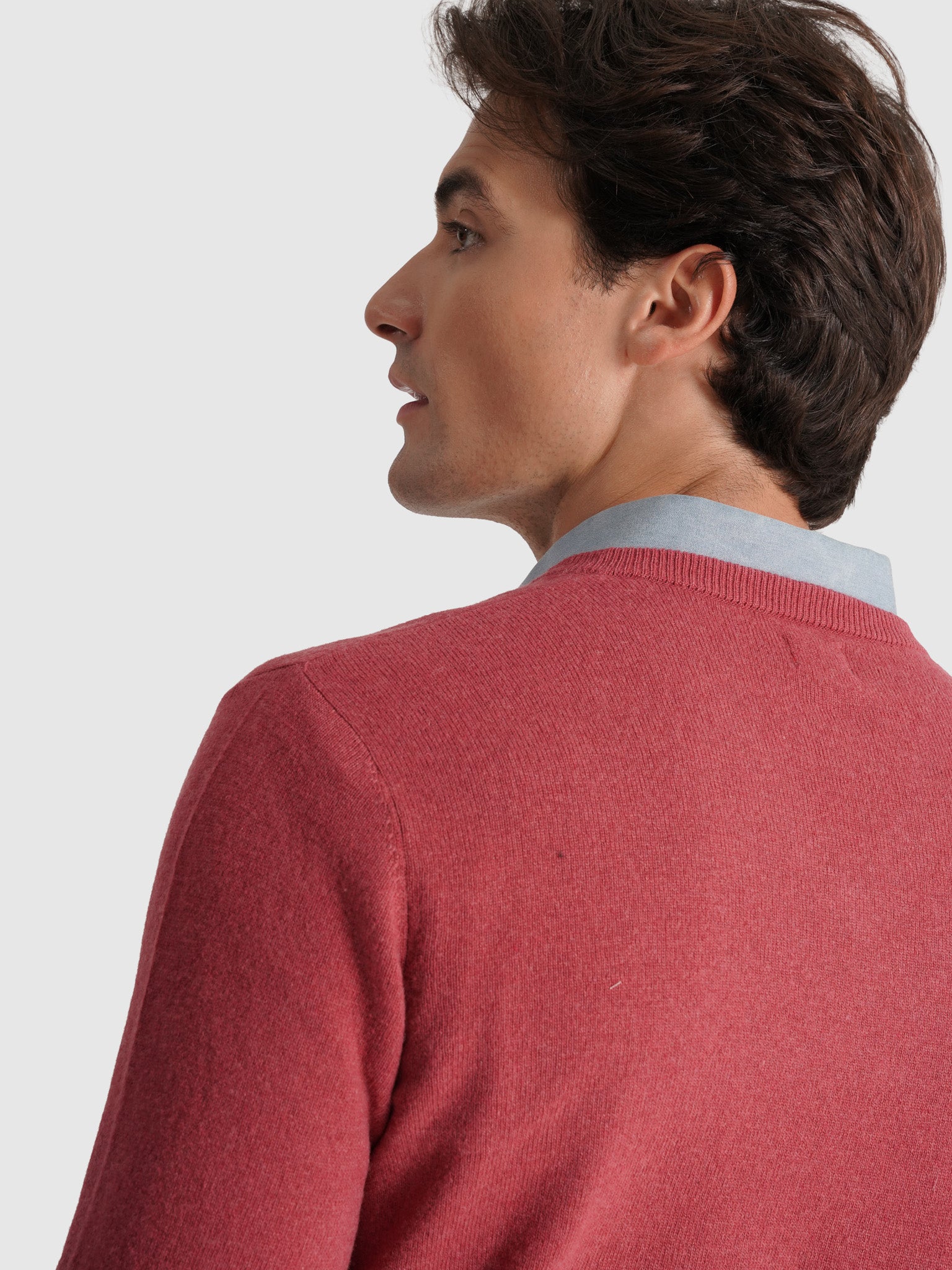 Pullover Lã Rosa Manga Comprida Regular Fit Mr. Blue