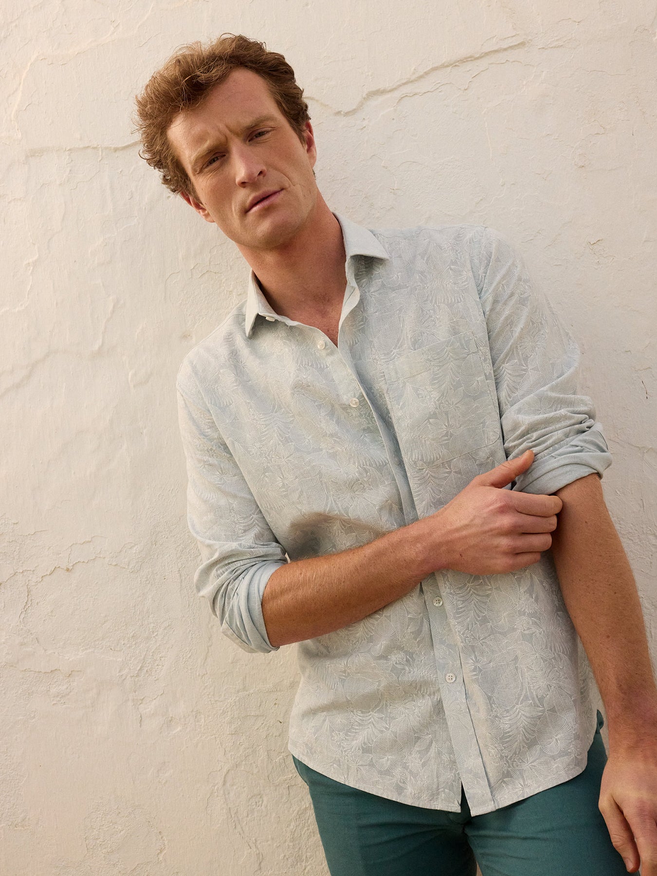 Regular Fit Blue Linen Shirt Mr. Blue