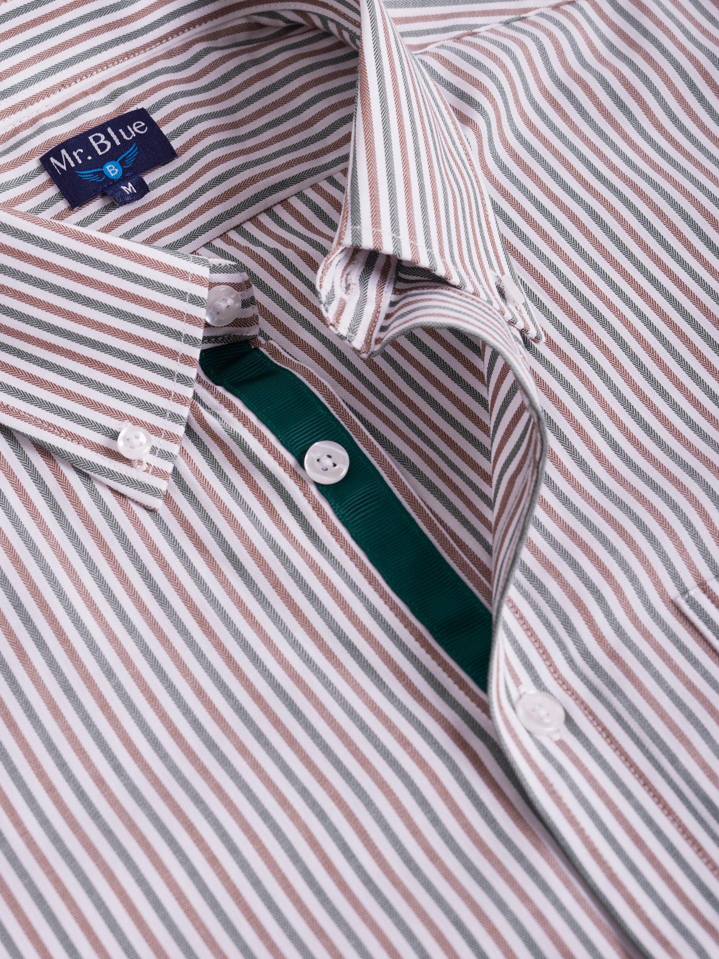 GREEN REGULAR FIT MR SHIRT. BLUE