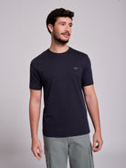 T-shirt Algodão Azul Manga Curta Regular Fit Mr. Blue