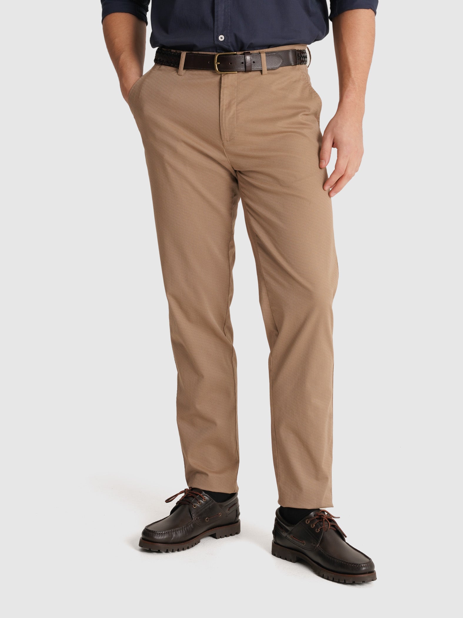 CALÇAS TWILL CAMELS REGULAR FIT MR. BLUE