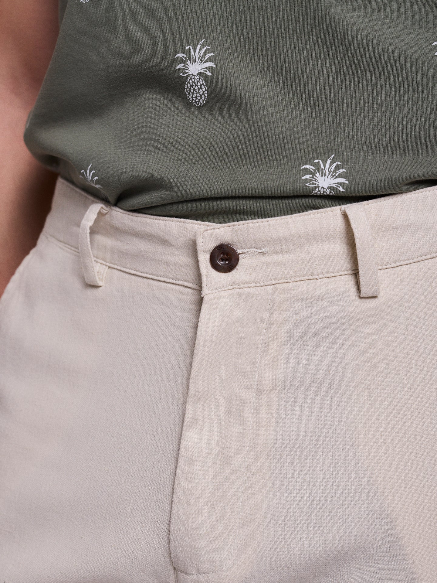 BEIGE LINEN REGULAR FIT MR. BLUE