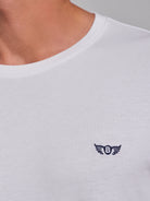 T-SHIRT ALGODÃO BRANCA MANGA CURTA REGULAR FIT MR. BLUE