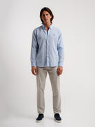 BLUE LINEN SHIRT LONG SLEEVE REGULAR FIT MR. BLUE