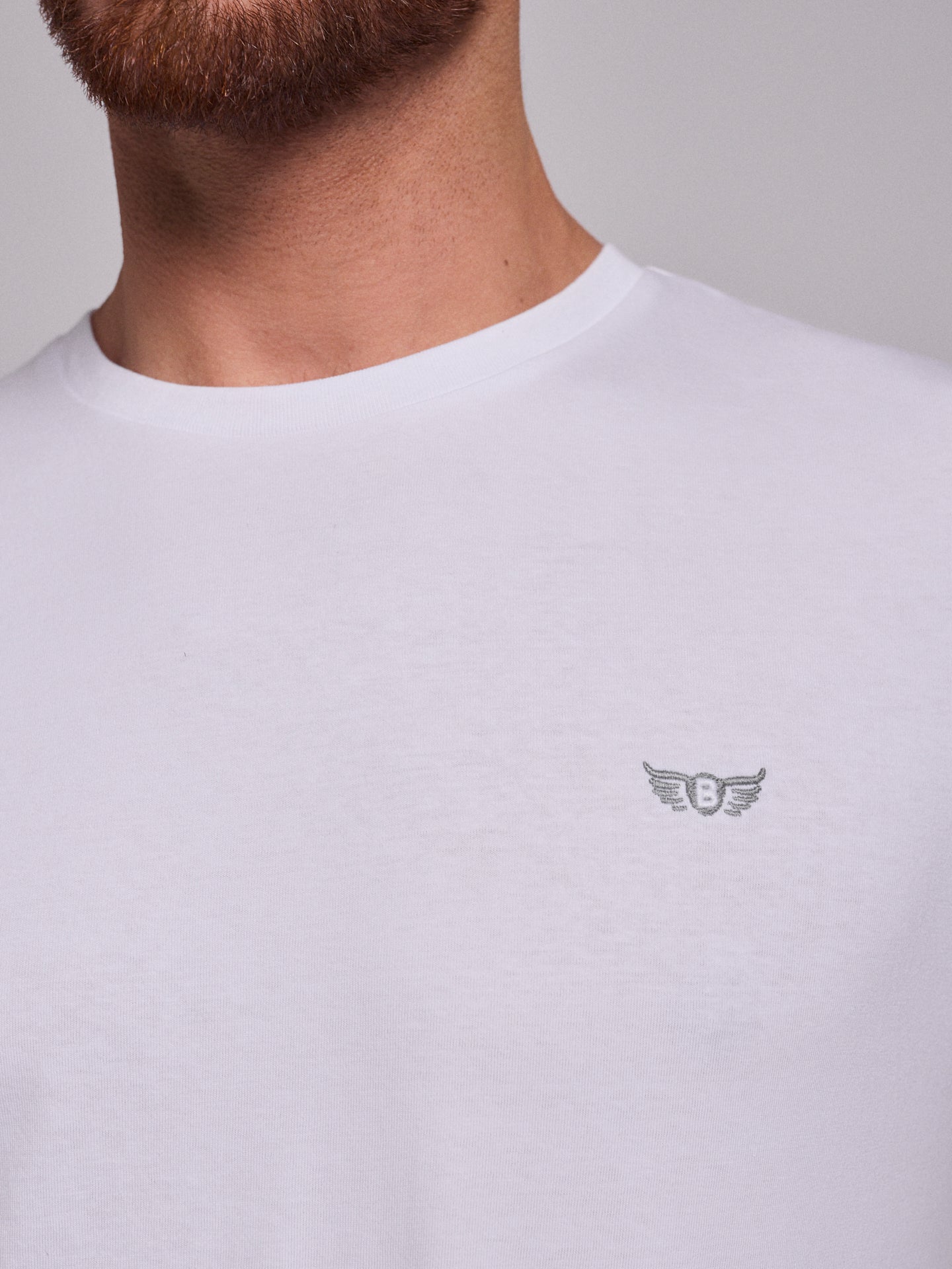 CAMISETA DE ALGODÓN BLANCA MANGA CORTA REGULAR FIT MR. AZUL