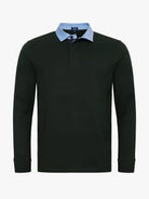 RUGBY GREEN COTTON LONG SLEEVE REGULAR FIT MR. BLUE