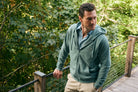 SUDADERA DE ALGODÓN VERDE MANGA LARGA REGULAR FIT MR. AZUL