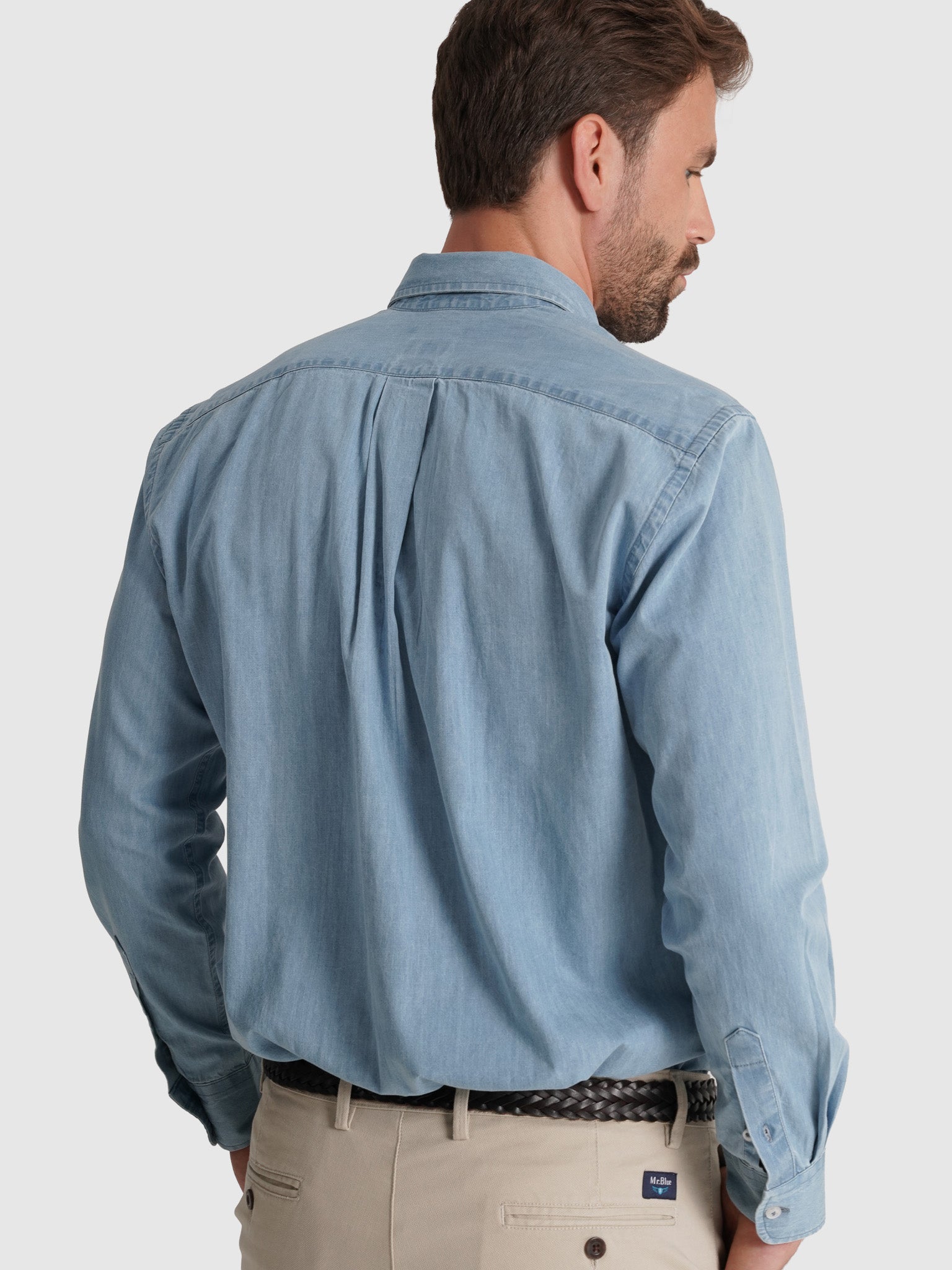 BLUE COTTON SHIRT LONG SLEEVE REGULAR FIT MR. BLUE