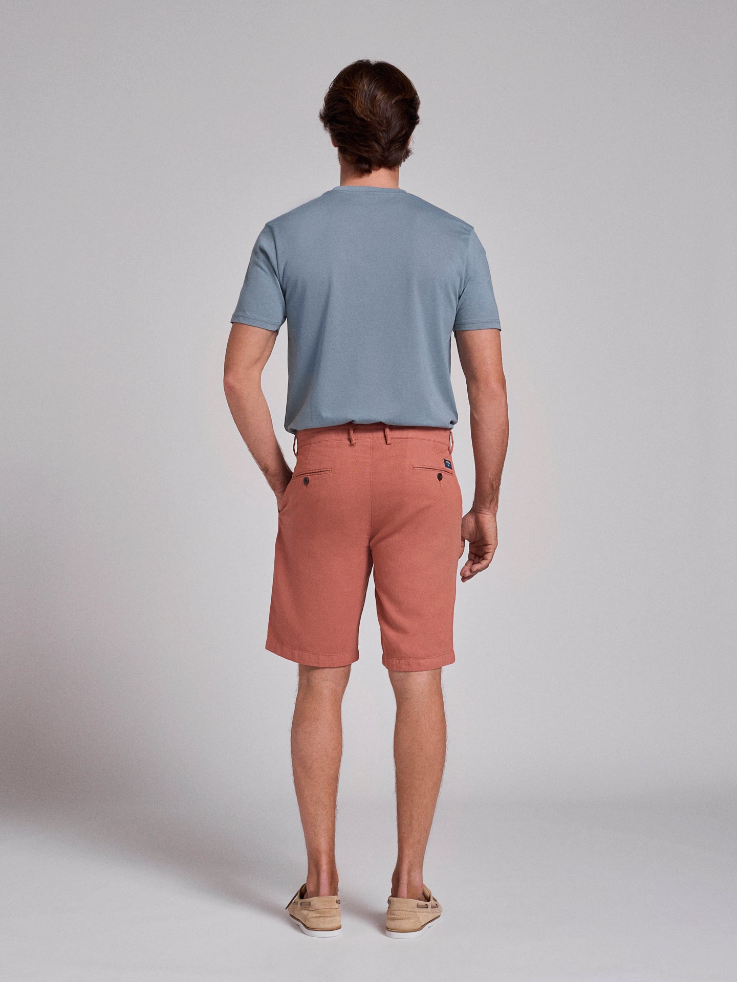 BERMUDA LINHO ROSAS REGULAR FIT MR. BLUE