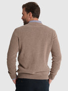 JERSEY DE LANA BEIGE MANGA LARGA REGULAR FIT MR. AZUL