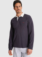 RUGBIE ALGODÃO AZUL MANGA COMPRIDA REGULAR FIT MR. BLUE