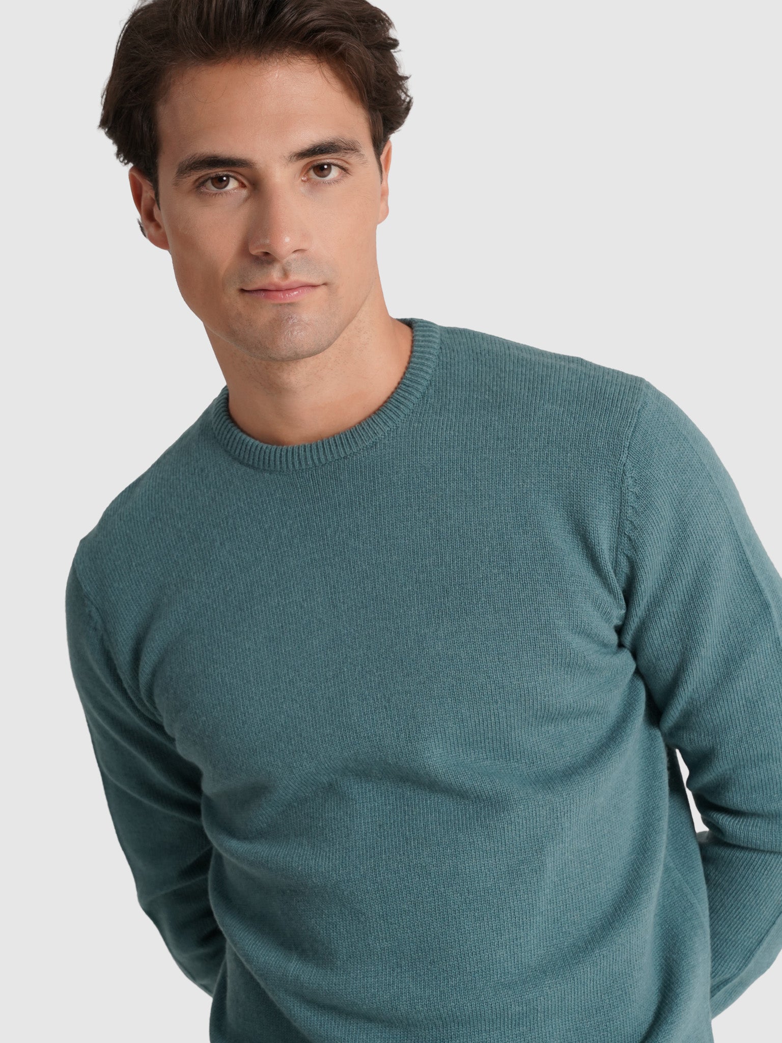 JERSEY DE LANA VERDE MANGA LARGA REGULAR FIT MR. AZUL