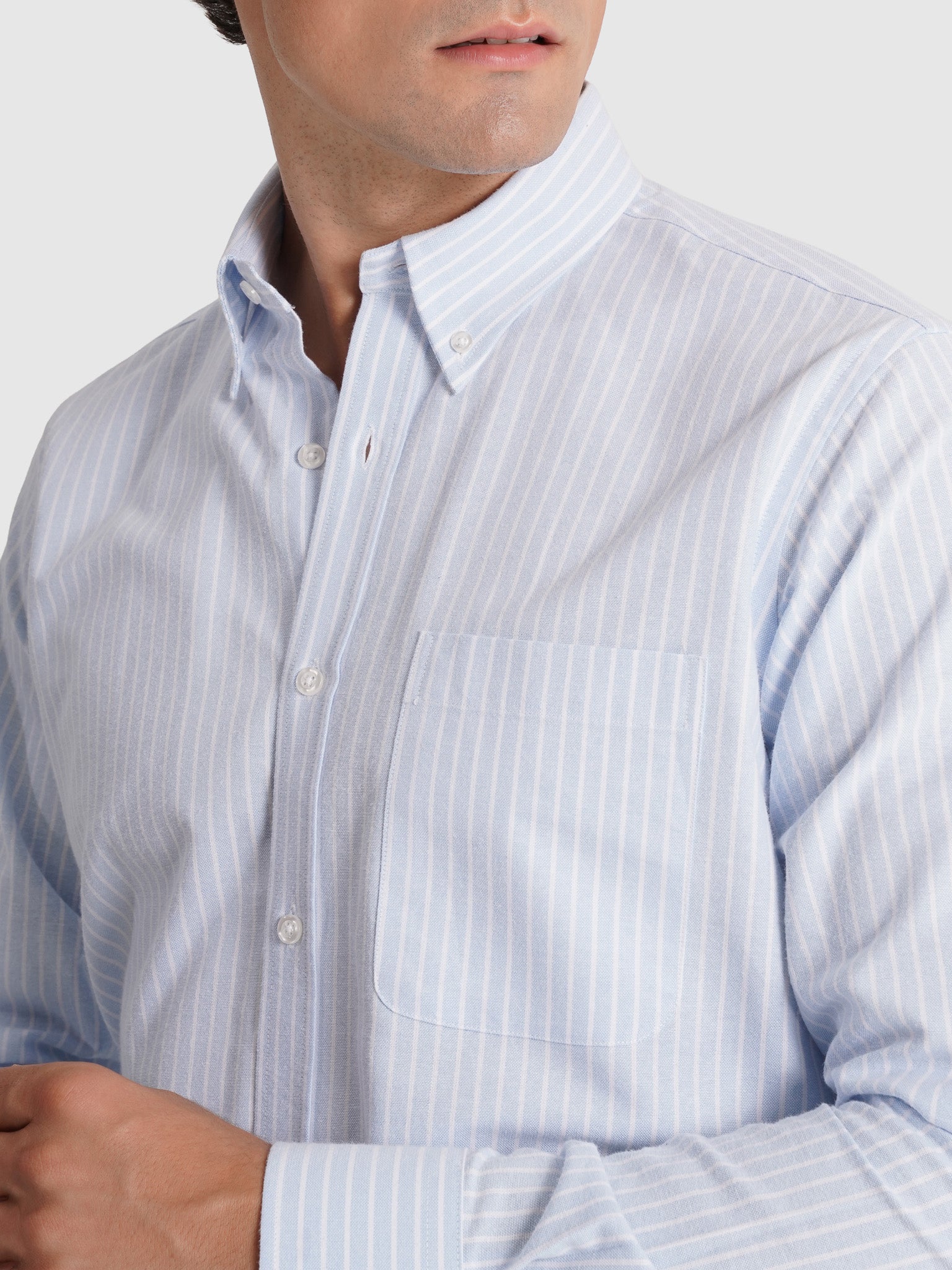 BLUE COTTON SHIRT LONG SLEEVE REGULAR FIT MR. BLUE