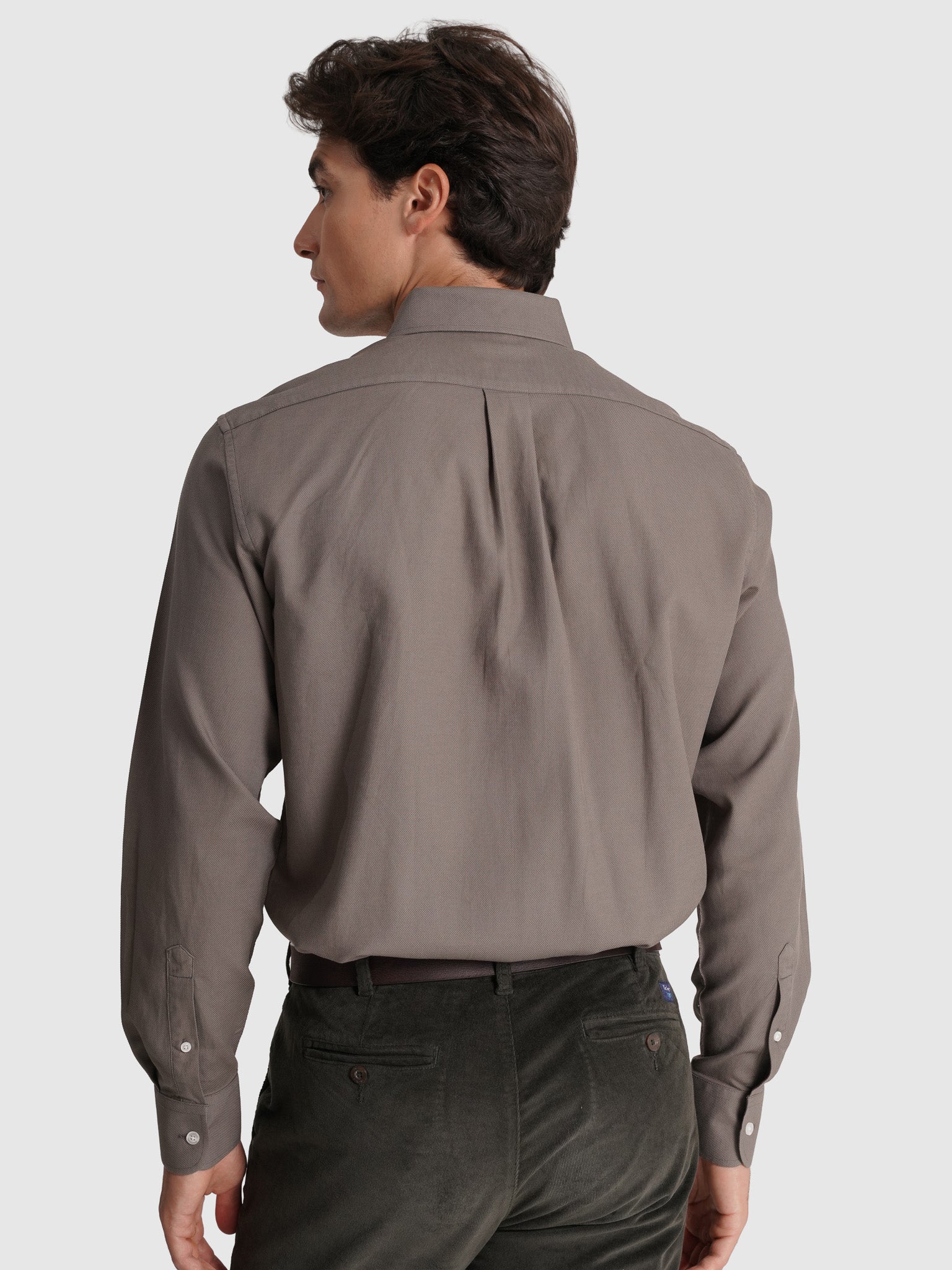 GREEN COTTON SHIRT LONG SLEEVE REGULAR FIT MR. BLUE