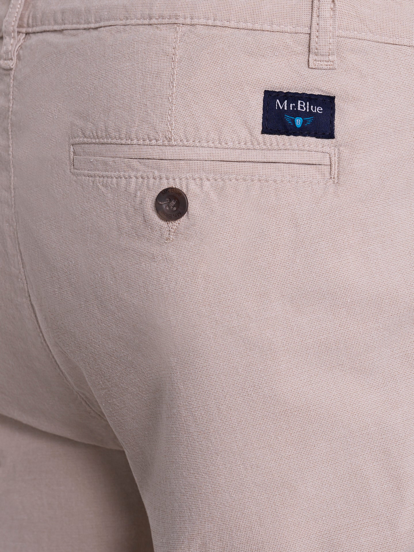 BERMUDA ALGODÃO BEGES REGULAR FIT MR. BLUE