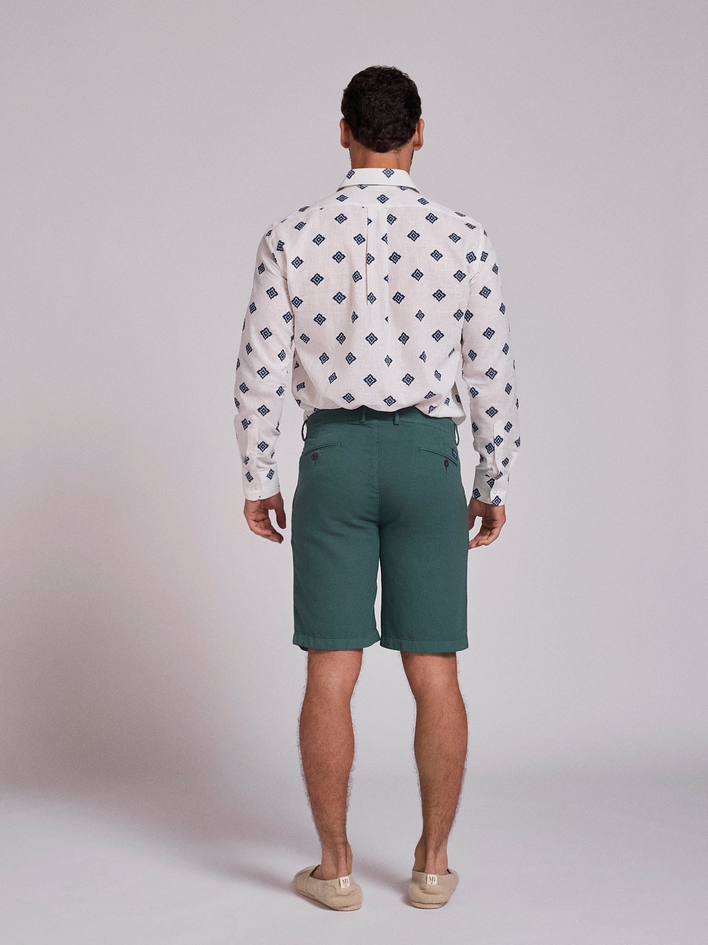 BERMUDA LINHO VERDES REGULAR FIT MR. BLUE