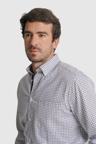 CAMISA TWILL REGULAR FIT CASTANHA AO QUADRADO MR. BLUE